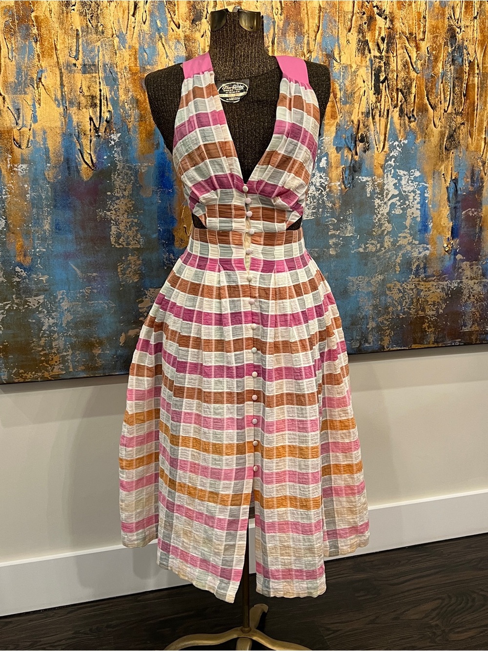 Maeve Ombre Plaid Midi Sundress